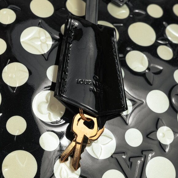 Louis Vuitton x Yayoi Kusama Lockit MM Infini Noir Monogram Vernis Dots Tote - Picture 10 of 14